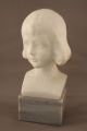 Alabaster Büste - Kinderbüste - Mädchen - Signiert - Jugendstil - Marmor - 1900-1949 Bild 1
