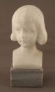 Alabaster Büste - Kinderbüste - Mädchen - Signiert - Jugendstil - Marmor - 1900-1949 Bild 2