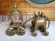 Indische Bronze Gelbguss Indien Elefantenwagen Elefantenkutsche Spielzeug Antik Asiatika: Indien & Himalaya Bild 1