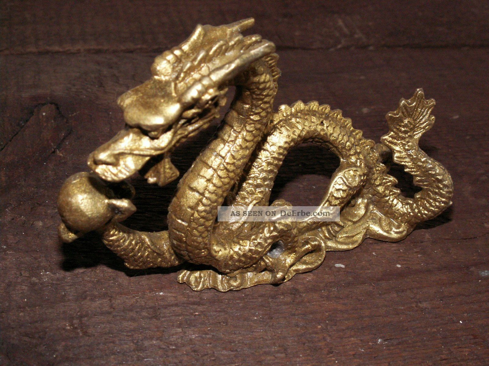 Messing Drache Drachen Liebesdrache Schutz Feng Shui Love Dragon Entstehungszeit nach 1945 Bild