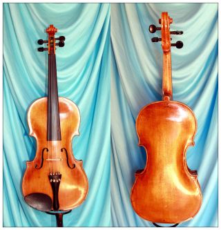 Geige Unbekannter Meister Repariert Anno1863,  Orchestergeige,  Saiten,  Steg Bild