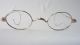 Antike Nickelbrille Ca.  1920 Ungetragen Ovale Kleine Gläser Gespinstbügel Optiker Bild 1