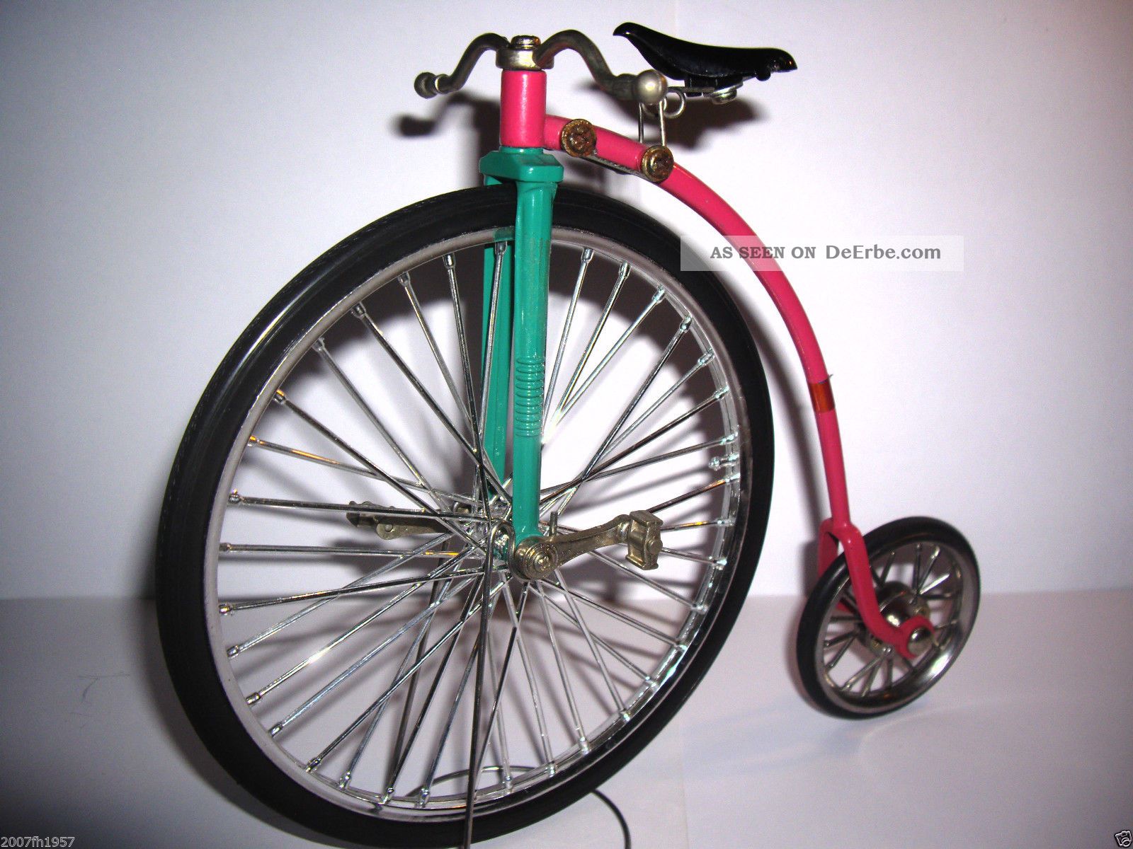 Miniatur Fahrrad Hochrad Modellbau Deko Teddybär Wheeler