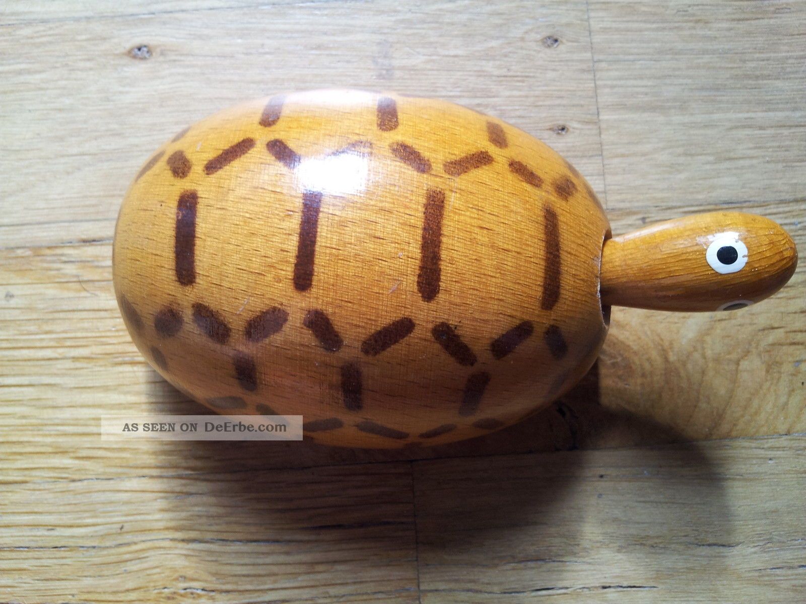 Holzspielzeug Schildkröte Vor Ii Wk? 4x Räder Ca 7x12x4 Cm Numeriert Gestempelt Holzspielzeug Bild
