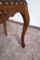 Hocker Sitzhocker Polsterhocker Braun Gepolstert Schemel Fussbank Mahagoni - Holz Stilmöbel nach 1945 Bild 4