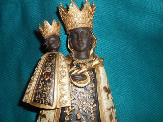 Schwarze Madonna Von Altötting Mutter Gottes 40 Cm Geschenk Bild
