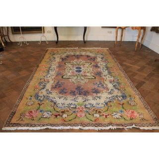 Wunderschön Edeler Handgeknüpfter Orient Teppich Blumen Teppich 290x180cm Bild