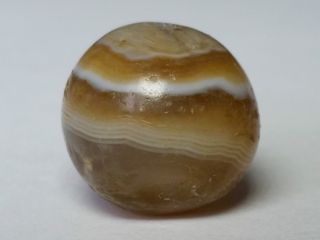 14mm Ancient Rare Banded Western Asian Agate Bead Bild