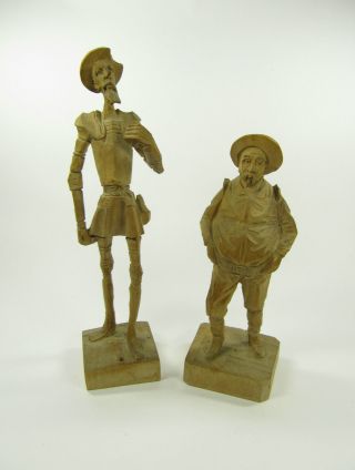Holz Figuren Handgeschnitzt Limitiert,  Don Quijote Sancho Panza Bild