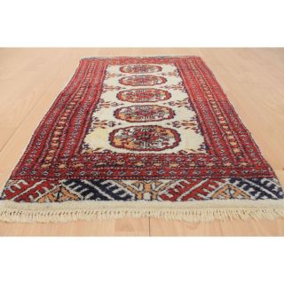 Schöner Feiner Handgeknüpfter Orientteppich Buchara Jomut Rug 100x61cm Carpet Bild