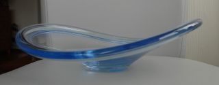 Holmegaard Per Lutken Selandia Glas Schale Blue Dish Design 50er Jahre Bild