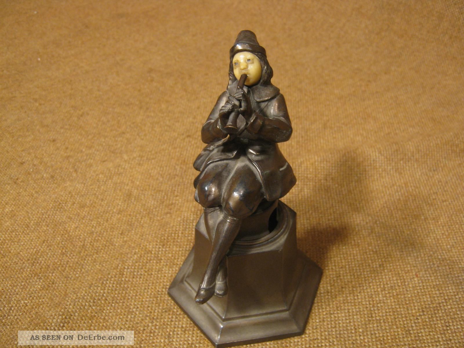 Uralte Ausgefallene Figur /sicherlich Mal Eine Lampe - Um 1910 Bronze Bild
