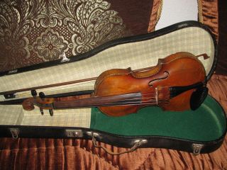 Alte Violine Antike Italienische Geige - Livorno 1684 - Zettel Bogen - Koffer - Nachlass Bild