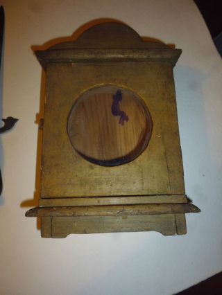 1300 - Antike Tischvitrine,  Uhrenkasten - Fichte Lackiert - Bauernbiedermeier Um 1850 Bild