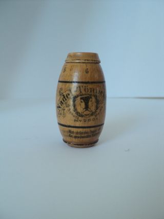 Kleine Tonne Aus Holz - Nadelbehälter - Nadeltönnchen Um 1900 Bild