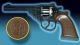 Alter Spielzeug Revolver Pistole Cap Gun Ovp Box 80er Amorces Agent Antikspielzeug Bild 2