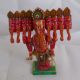 Ganesha Statur Elefanten Gott Tribal Rot Bunt Entstehungszeit nach 1945 Bild 2
