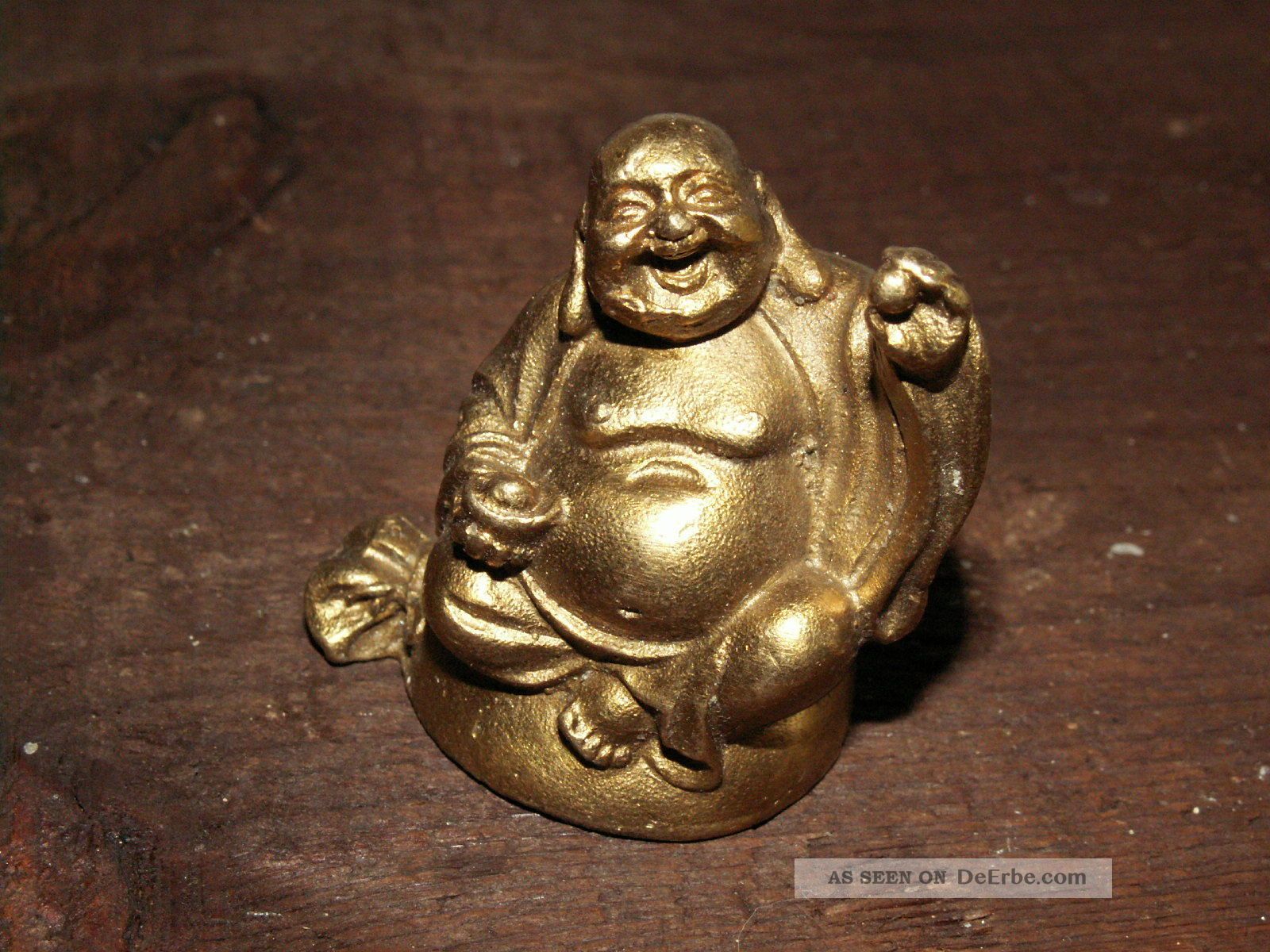Messing Happy Buddha Dickbauch Dickbauchbuddha Happy Glück Reichtum China Entstehungszeit nach 1945 Bild