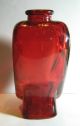 Sehr Alte Schwere Herz - Vase In Rot - Flasche Herzform - 13 X 14 Cm - 650 Gramm Dekorglas Bild 1
