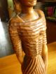 Skulptur Frau Mädchen 41,  5 Cm Schöne Designer Figur Handarbeit Holz Signiert 1950-1999 Bild 3