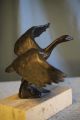 Orig.  Siggy Puchta Bronze Fliegende Gans Skulptur Figur Mit Signatur 61/500 1950-1999 Bild 2