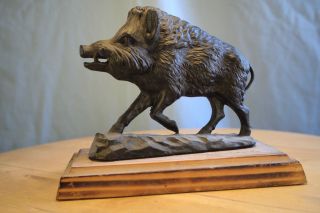Skulptur,  Figur Wildschwein,  Wildsau Metall ? Gewicht 1,  5 Kg Bild