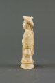 Kleine Mandarin Figur Statue Bein Schnitzerei China Chinese Chessman Bone 19th Asiatika: China Bild 2