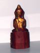 Antique Antiker Buddha Wooden Burma Statue Figure Sculpture Skulptur Asian Art Entstehungszeit nach 1945 Bild 2