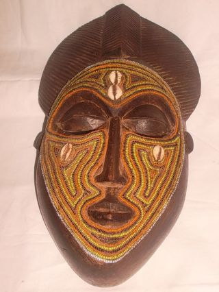 Alte Baule Stammes Holz Maske Elfenbeinküste African Tribal Art Ivory Coast Mask Bild