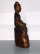 Antique Antiker Buddha Wooden Burma Statue Figure Sculpture Skulptur Asian Art Entstehungszeit nach 1945 Bild 2