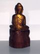 Antique Antiker Buddha Wooden Burma Statue Figure Sculpture Skulptur Asian Art Entstehungszeit nach 1945 Bild 3