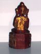 Antique Antiker Buddha Wooden Burma Statue Figure Sculpture Skulptur Asian Art Entstehungszeit nach 1945 Bild 2
