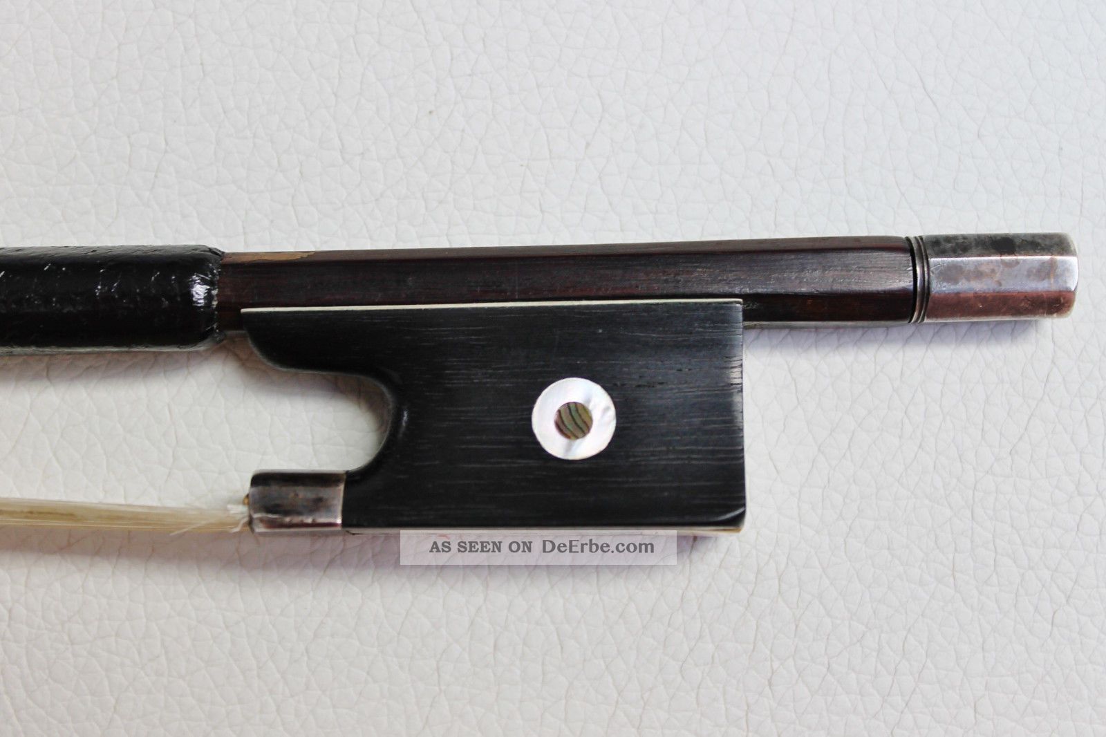 Sehr Feiner Alter Violinen - Bogen Silbermontiert Old Bow Nur 3 Tage Saiteninstrumente Bild