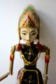 Indonesische Wayang Golek Puppe Stabfigur Marionette Aus Bemaltem Holz & Stoff Entstehungszeit nach 1945 Bild 4