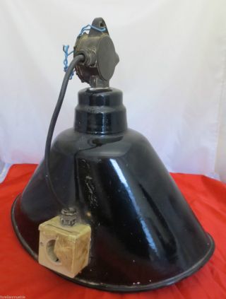 Alte Fabriklampe Emaille - Lampe Industrie Industrial Lamp Bauhaus Art Deco Loft Bild
