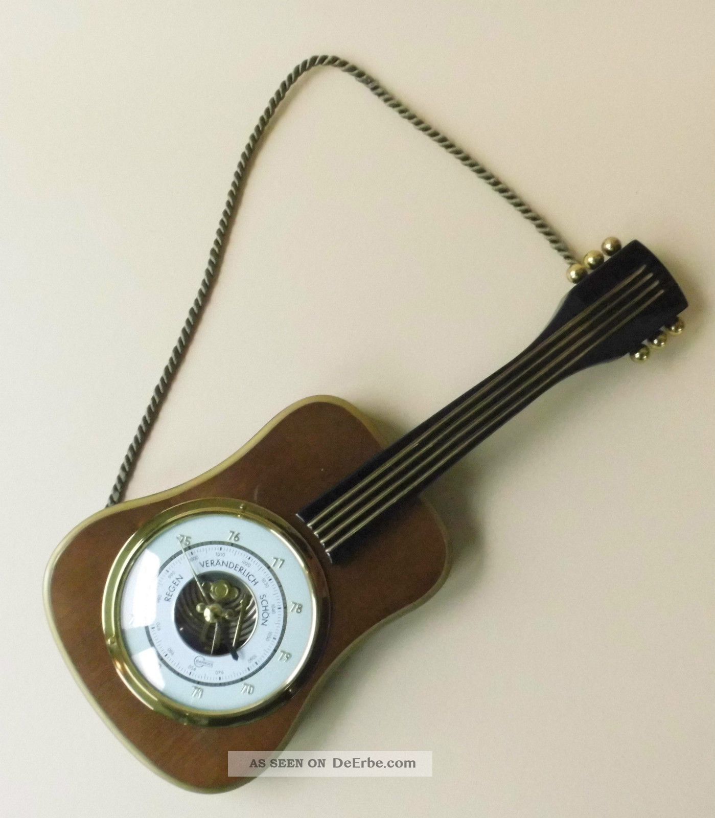 Barigo Barometer In Form Einer Gitarre 60er Jahre Klassiker Wettergeräte Bild