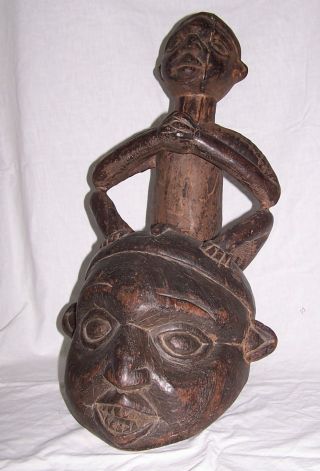 Holzmaske Holzhelm Afrika Kunst Art Stammeskunst Ritual Maske Bild