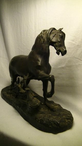 Pferd Gaul Hengst Alt Antik Metall Bild