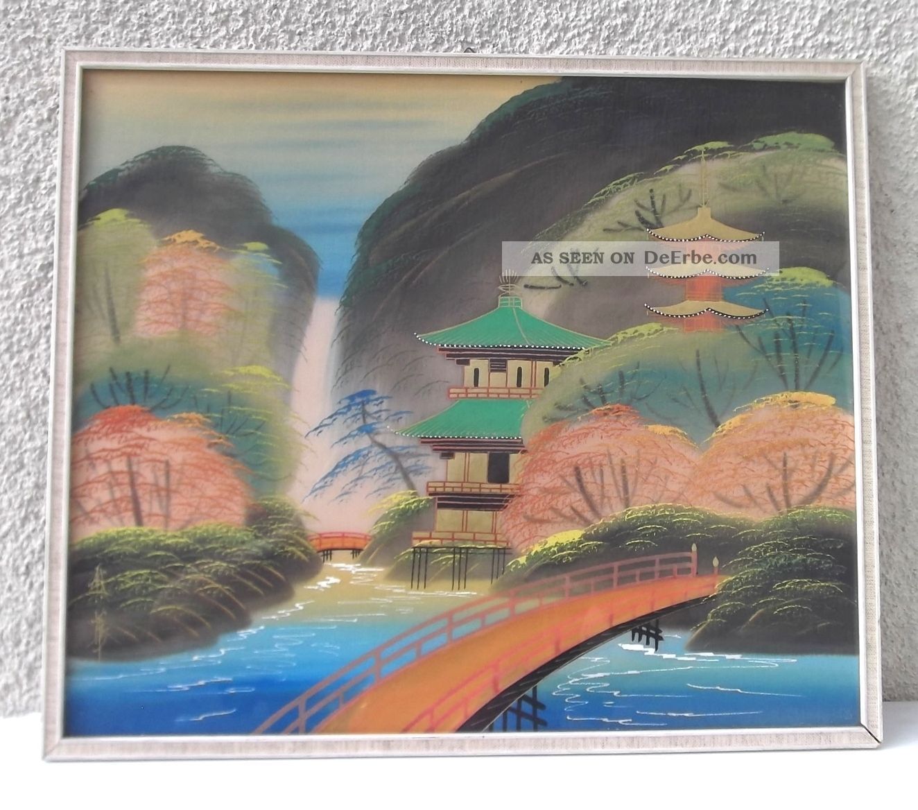 Chinesisches Bild,  Bemaltes Oder Bedrucktes Tuch,  China Japan Asien Fernost Rar Entstehungszeit nach 1945 Bild