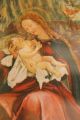 Kleines Heiligenbild Maria Mutter Gottes & Jesus Kind,  Natur Holzrahmen 30 - Ger J Religiöse Volkskunst Bild 3