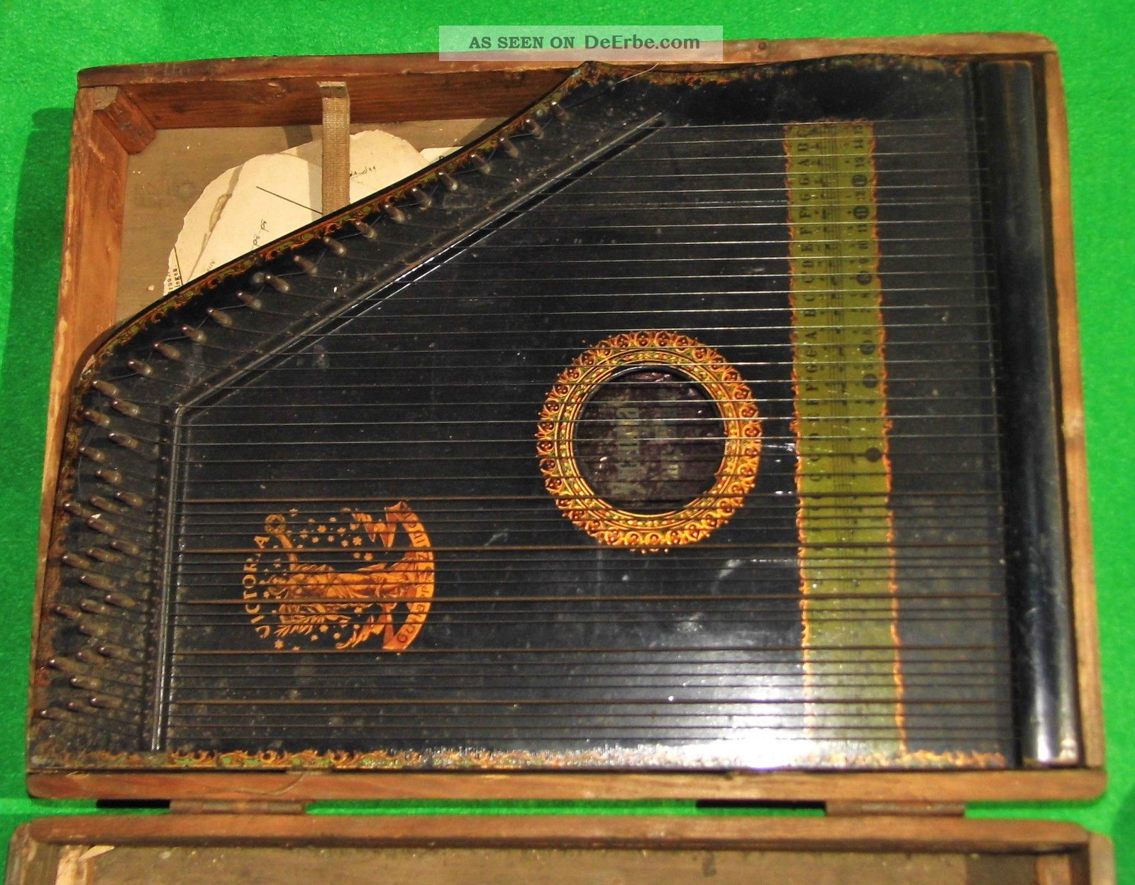 Konzert Gitarren Zither Victoria Klingenthal Originalbox Vintage Uralt 1900 Saiteninstrumente Bild