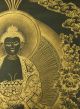 Masterpiece Thangka Sakyamuni Buddha Nepal In Brokat Riesig: 89x64 Cm Entstehungszeit nach 1945 Bild 2