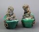 2 X Altes Skulptur Drache Aus Metall Versilbert China Um 1900 Asiatika: China Bild 1