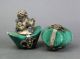 2 X Altes Skulptur Drache Aus Metall Versilbert China Um 1900 Asiatika: China Bild 2