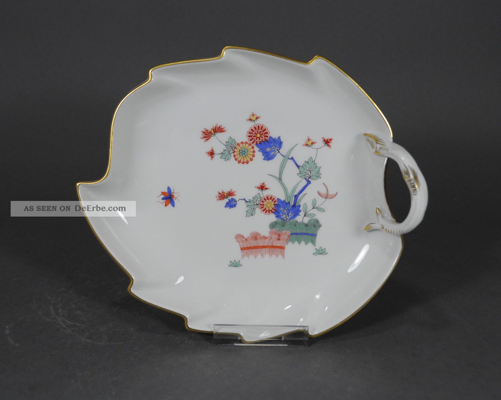 Meissen Indisches Astmuster Kakiemon Schale Blattschale Dish Bowl Meissen Bild