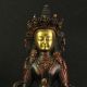 Große Skulptur Bronze Gottheit Auf Lotusthron China Tibet Wohl Um 1900 Asiatika: Südostasien Bild 1