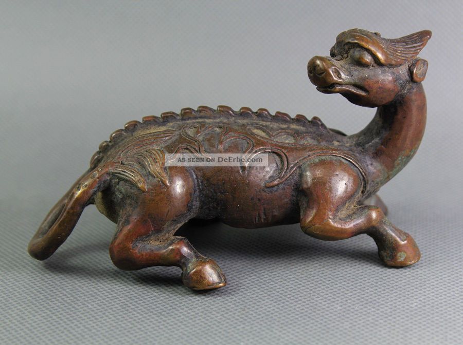 Kostbar Skulptur Drache Aus Bronze China Wohl 18.  Jhd Asiatika: China Bild