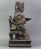 Große Skulptur Holz Masse Gefasst Kaiser Herrscher Auf Thron China Um 1900 Asiatika: China Bild 3