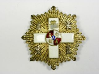 Spanien Verdienst Kreuz,  Bruststern,  Top Erhaltung,  Emaille Bild