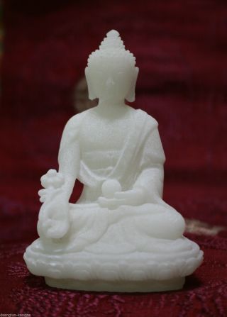Medizin Buddha Weiß 9 Cm Alabaster - Kunstharzguss Tibet Nepal Himalaya Dalai Lama Bild